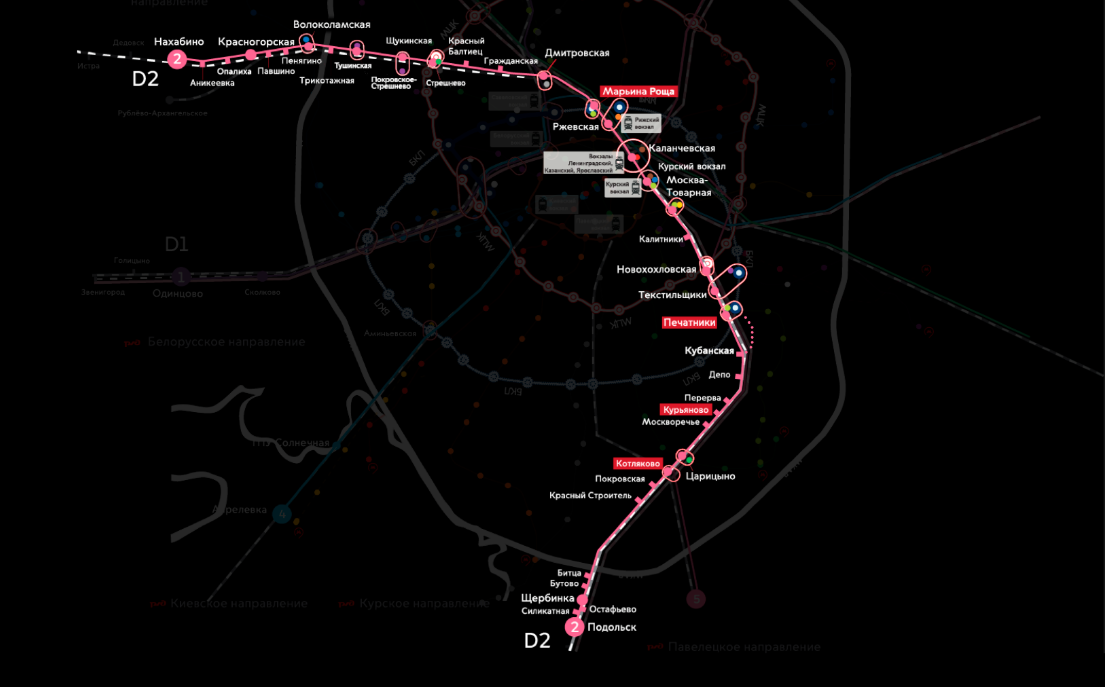 Д2 подольск нахабино схема