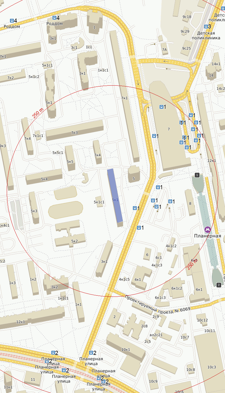 Как добраться до адреса Планерная улица, дом 5 корпус 1