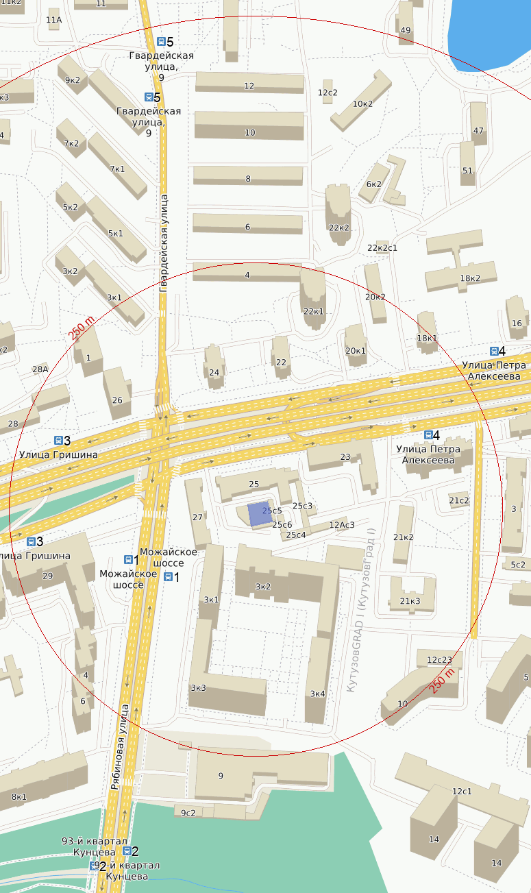 Как добраться до адреса Можайское шоссе, дом 25 строение 2