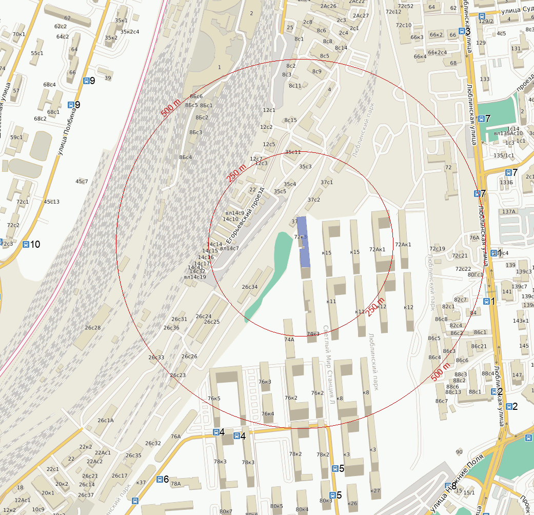 Как добраться до адреса Люблинская улица, дом 72 корпус 3