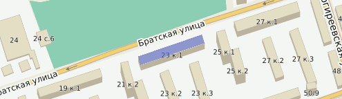 Братская улица д. 23 корпус 1 на карте Москвы